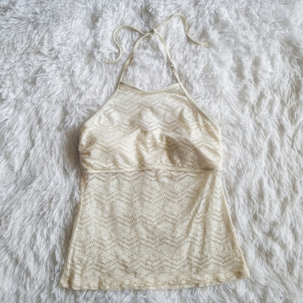 Hula Honey Laser Cut Halter Tankini